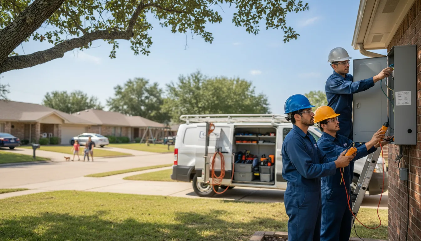 Certified electrician providing emergency electrical services in Cumming, IA